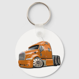 Peterbilt Orange Truck Key Ring