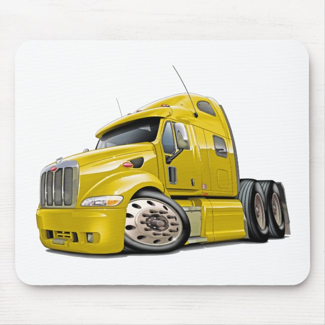 Peterbilt Yellow Truck Mouse Pad (Front)
