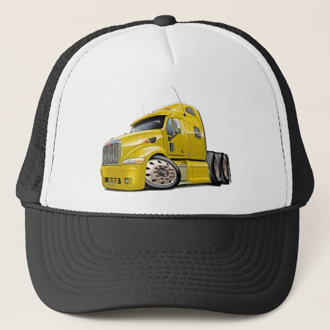 Peterbilt Yellow Truck Trucker Hat (Front)