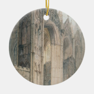 Peterborough Cathedral (w/c on paper) Ceramic Tree Decoration