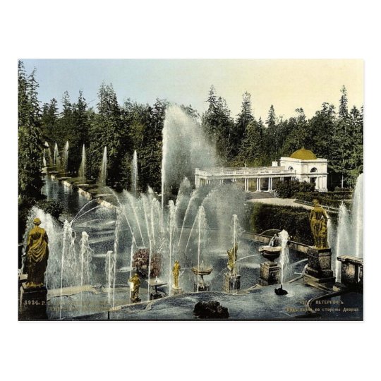 Peterhof from Castle, St. Petersburg, Russia class Postcard