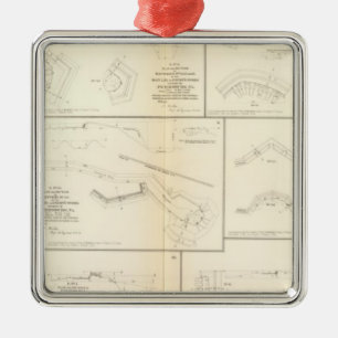 Petersburg, Va batteries, siege Metal Tree Decoration