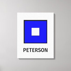 Peterson Family Name Nautical Flag Canvas Print