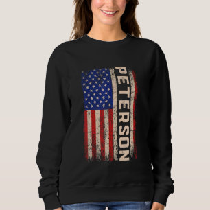 Peterson Last Name Shirt Peterson Name American Fl