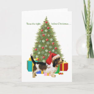 Petit Basset Griffon Vendeen Christmas Holiday Card