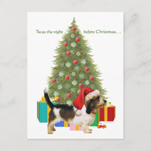 Petit Basset Griffon Vendeen Christmas Holiday Postcard