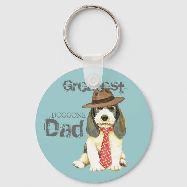 Petit Basset Griffon Vendeen Dad Key Ring (Front)