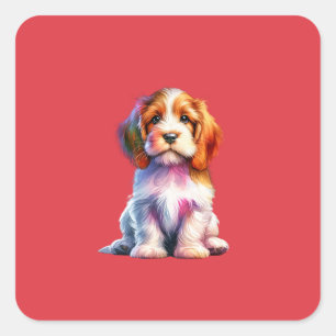 Petit Basset Griffon Vendeen Dog Square Sticker