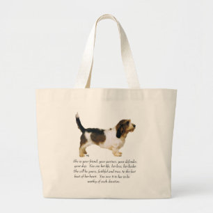 Petit Basset Griffon Vendeen Female Large Tote Bag