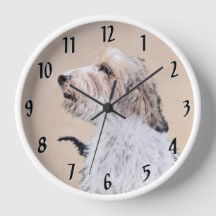Petit Basset Griffon Vendéen Painting - Dog Art Clock