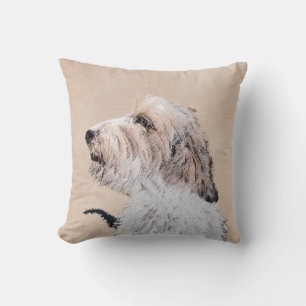 Petit Basset Griffon Vendéen Painting - Dog Art Cushion