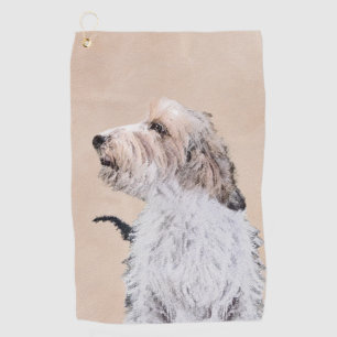 Petit Basset Griffon Vendéen Painting - Dog Art Golf Towel