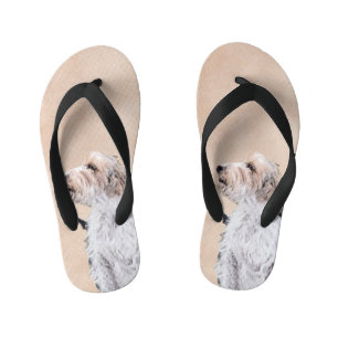 Petit Basset Griffon Vendéen Painting - Dog Art Kid's Thongs