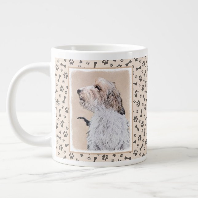 Petit Basset Griffon Vendéen Painting - Dog Art Large Coffee Mug (Left)