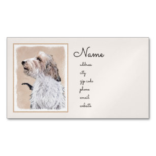 Petit Basset Griffon Vendéen Painting - Dog Art Magnetic Business Card