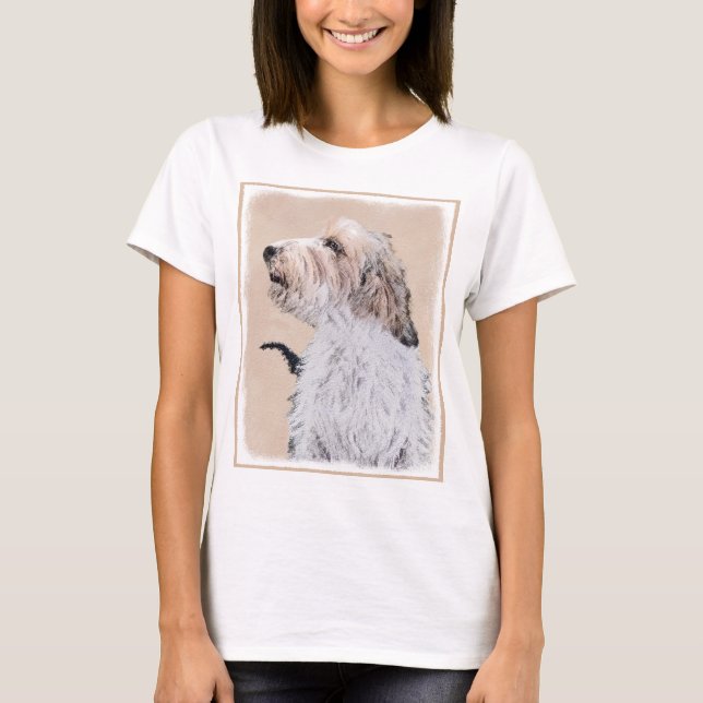 Petit Basset Griffon Vendéen Painting - Dog Art T-Shirt (Front)