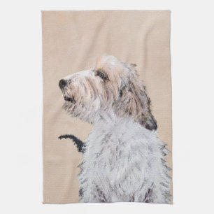 Petit Basset Griffon Vendéen Painting - Dog Art Tea Towel