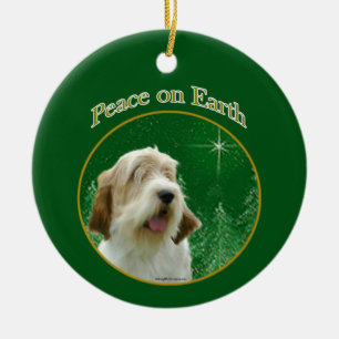 Petit Basset Griffon Vendeen Peace Ceramic Ornament