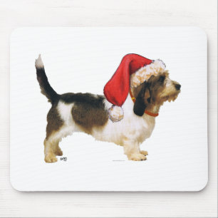Petit Basset Griffon Vendeen Santa's Helper Mouse Pad