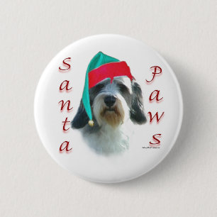 Petit Basset Griffon Venden Santa Paws 6 Cm Round Badge