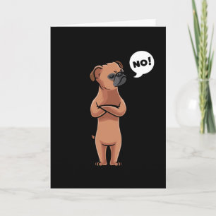 Petit Brabancon Stubborn Dog Card