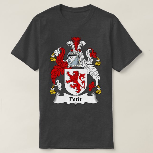 Petit Coat of Arms Family Crest  T-Shirt (Design Front)