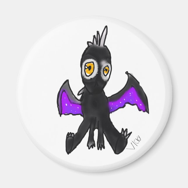 Petit Dragon veille sur votre frigo ! Magnet (Front)