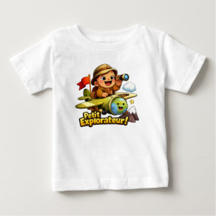 Petit Explorateur Cute Baby Adventure Illustration T-Shirt