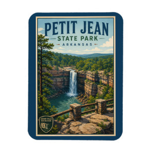 Petit Jean State Park Arkansas Illustration Travel Magnet