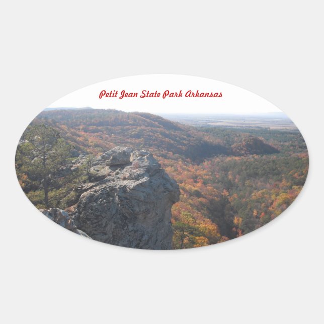Petit Jean State Park Arkansas Oval Sticker (Front)
