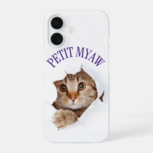 petit myaw iPhone 16 case (Back)