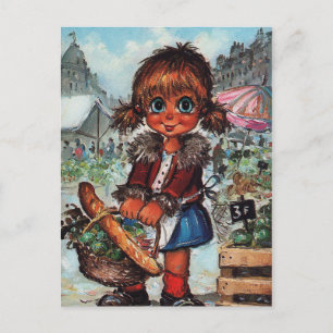 Petit Poulbot au marché Postcard