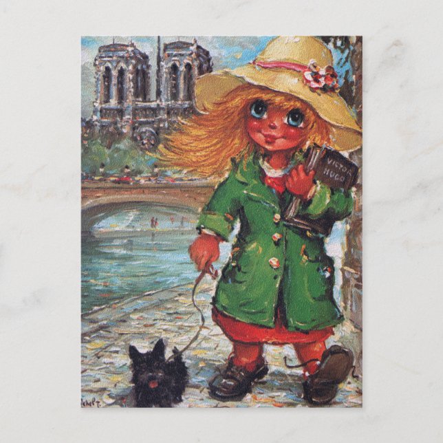 Petit Poulbot et petit chien Postcard (Front)