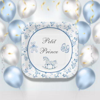Petit Prince French Chinoiserie-Baby Shower Plates