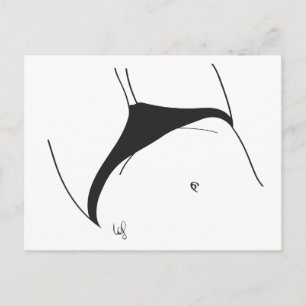 Petit slip noir postcard