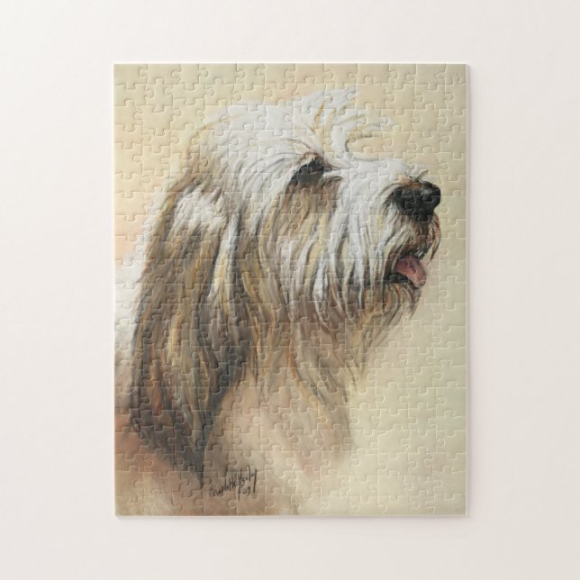 Petite BassetGriffon Vendeen Dog Art Puzzle (Vertical)