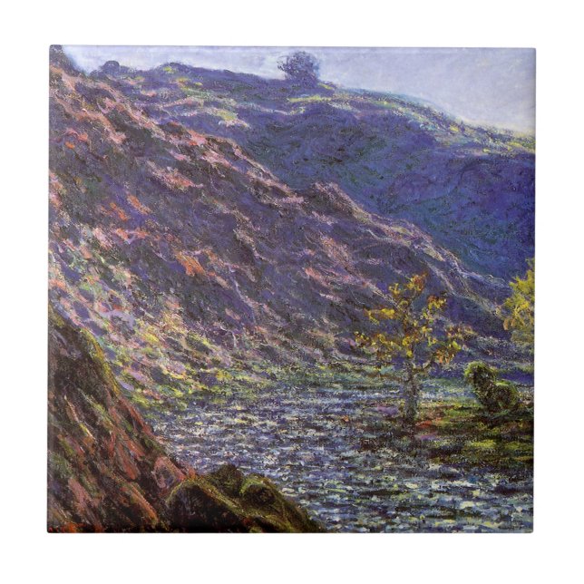 Petite Creuse, Sunlight by Claude Monet Ceramic Tile (Front)