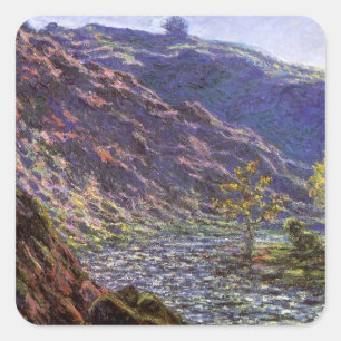 Petite Creuse, Sunlight by Claude Monet Square Sticker