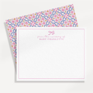 Petite Floral Folk Nursery Note Card
