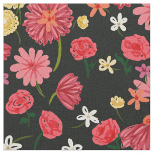 Petite Floral in Pink and Peach Colours Fabric