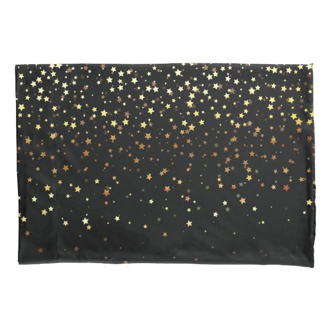 Petite Golden Stars Pillowcase (Front)