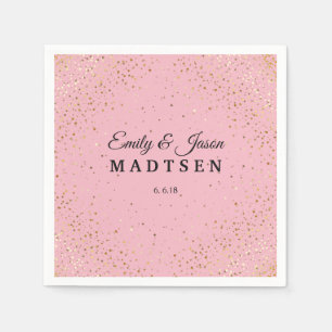 Petite Golden Stars Wedding Paper Napkins