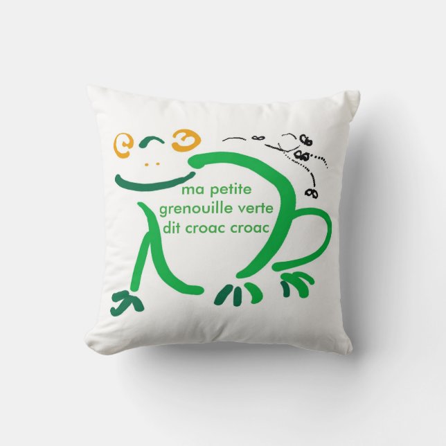 petite grenouille verte  cushion (Front)