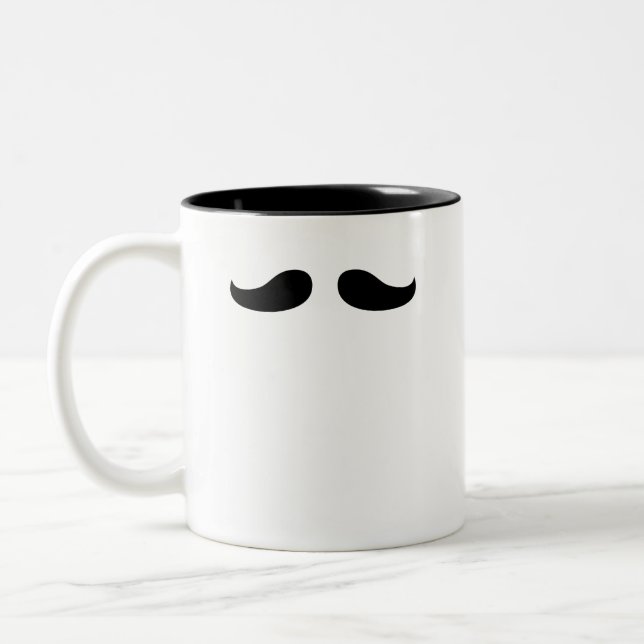Petite Handlebar Two-Tone Coffee Mug (Left)