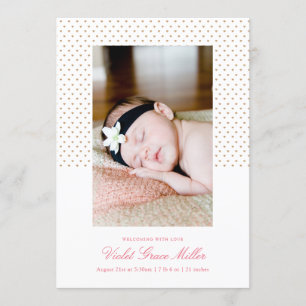 Petite Hearts Birth Announcement