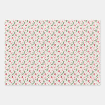 Petite Holiday Flowers - Wrapping Paper Sheets