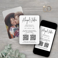 Petite Minimal Script All-In-One QR Photo Wedding