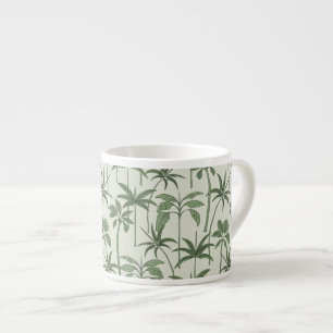 Petite Oasis: Botanical Palm Fine-Line Sage Espresso Cup