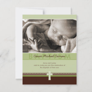 PETITE PHOTO CHRISTENING INVITES :: pure 6 P