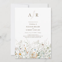 Petite Wildflower Wedding Invitation